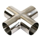 Joint Connector Sanitary Stainless Steel 304 316L Pipe Fittings Weld Tri Clamp Cross 4 Way Cross