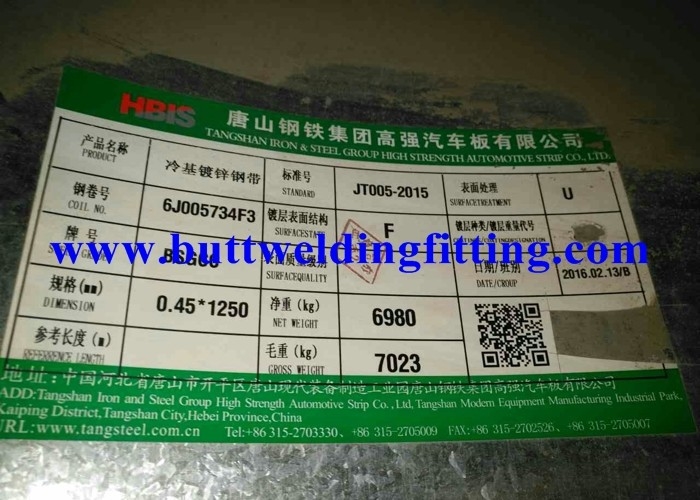0.45 Thickness Stainless Steel Plate / Galanved Zinc Sheets JIS AISI ASTM