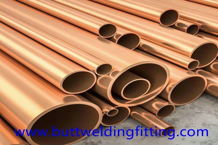 Seamless Copper Nickel Tube 0.8 - 1.5mm Wall Thickness CuNi 90/10