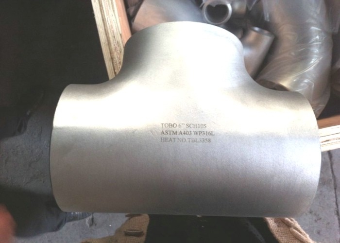 904L Stainless Steel Reducing Tee Butt Weld Tee 12” SCH80S ASME B16.9