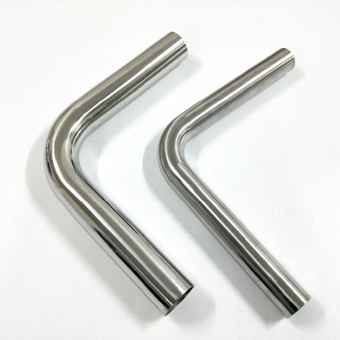 304 L Edelstahl OD 42,4 mm Dicke 1,6 mm Länge 300 mm Biegung bei 55° 1,5 D 1