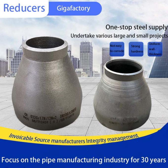 METAL Fabrik Lieferung Butt Schweißrohrbefestigungen Konzentrische Reduktor UNS S31803 Duplex Edelstahlrohrbefestigungen 2"X 1" SCH40S 6