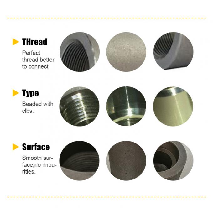 Metall aus Edelstahl SS316 Schmiedewiderstandsrohrverbindungen mit Gewinde NPT 3000LB NPS 1/2"-4" SCH160 ASME B16.11Kopplung 3