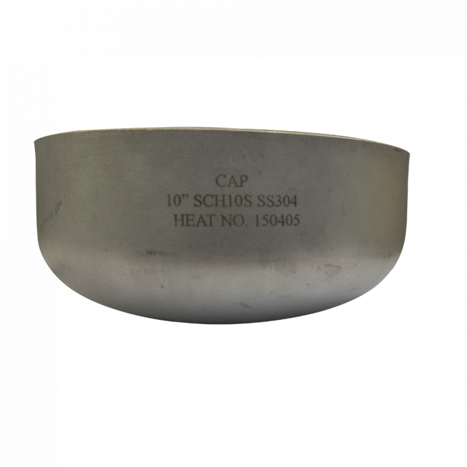 304 Edelstahl Ovalröhrchenkappe Sanitäre Qualität Innen- und Außenspiegel Polierte Schweißröhrchenkappe Helle Edelstahl 0