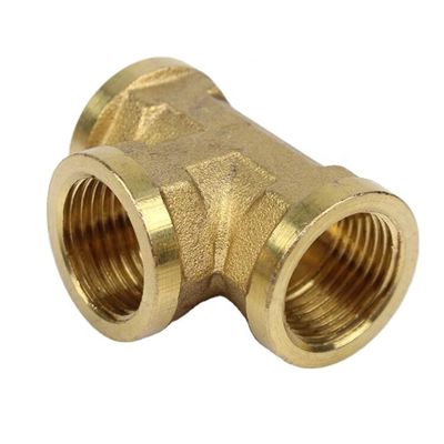 Concentric Or Eccentric THD Tee Brass Alloy 1/2"-4" - For Pipe System Adaptations In Industrial Plumbing And Process Lines