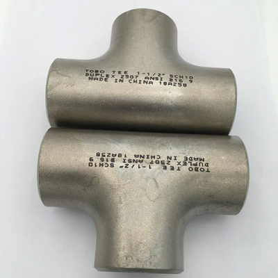 ASTM A312 UNS S31254 1-1/2'' SCH40 Pipe Fittings Tee  Duplex Stainless Steel Equal / Reducing Tee