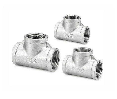 Hydraulic Transition Pipe Fittings Stainless Steel 304/316 threaded connector Tee Female