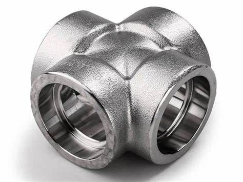 Metal Stainless Steel Pipe Forged Fittings Socket Welded Cross 3000LBS ASME B16.11 SA-182 GR F 316/316L DN 1Metal Stainless Steel Pipe Forged Fittings Socket Welded Cross