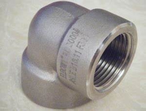 90 Degree Elbow Stainless Steel Pipe Fittings Forged Fittings Threaded Tube Connector
