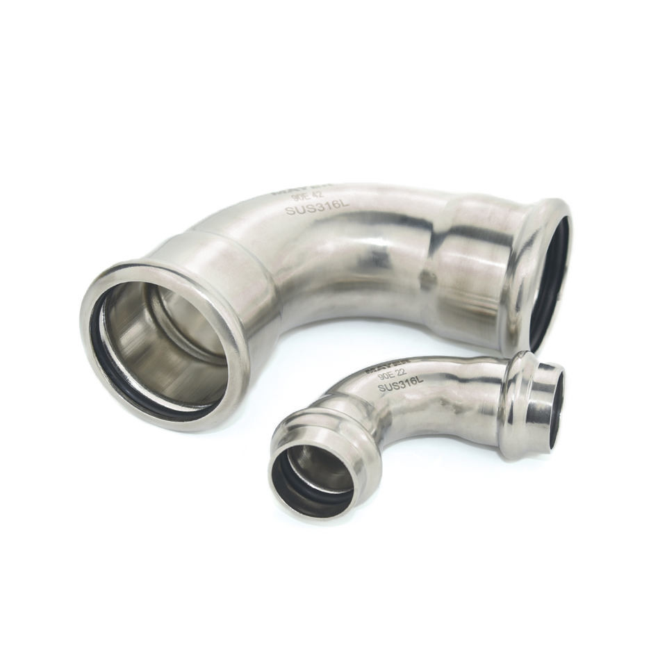 TOBO Customized Joint Male Metal Hose Fitting Quick Connector Elbow  ASTM A40345 Stainless Steel