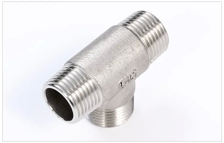 TH Stright Tee Threaded Fitting Forged Pipe Fitting NPS 1/8