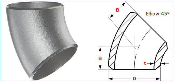 150 PSI Stainless Steel Elbow Sch 5s Heavy Duty Pressure Fittings ISO Certified