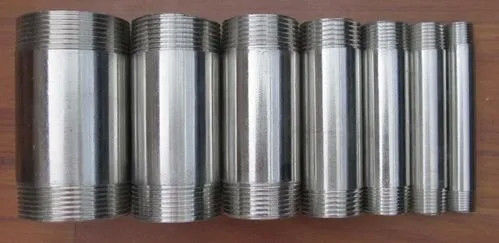 Nipple Threaded Fitting Forged Pipe Fitting NPS 1/8" - NPS 4" Class 3000 ASTM A105 ASTM A182 F304/F304L, F316/F316L  ASTM B62  ASME B1.20.1