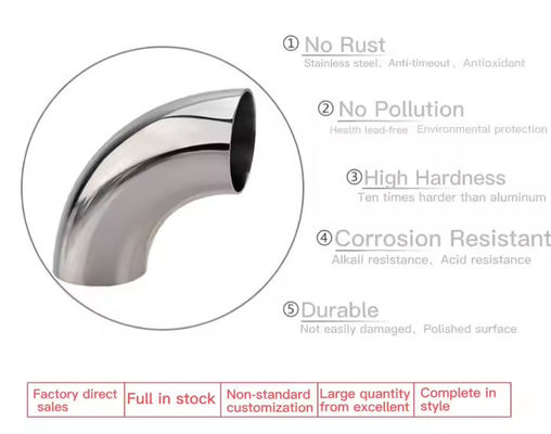 Marine-Grade Performance Stainless Steel Elbow ASME B16.9 WP304L Long Radius  A403 Grade
