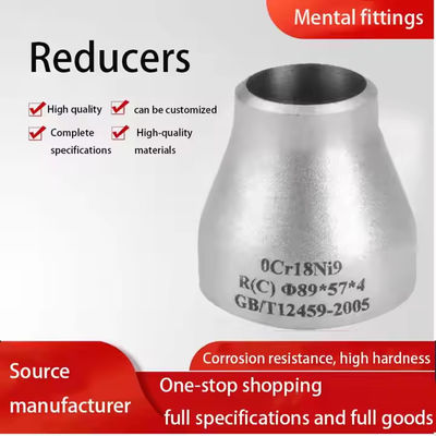 304 Stainless Steel High Pressure Large Bore Reducing Pipe  Silver