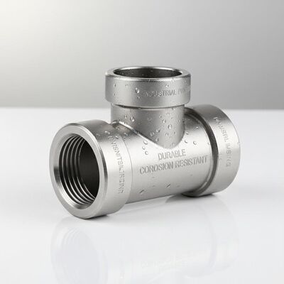 Korrosionsbeständige Edelstahl-Tee-Verbindung mit hohem Druck und Temperaturbeständigkeit für industrielle Sanitäranlagen
