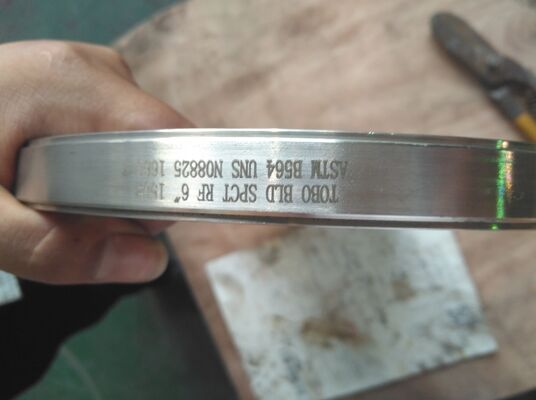 Forged Flange ASTM B564 UNS N08825 Nickel Alloy Spectacle Line Blind RF 6'' CL150 ASME B16.48